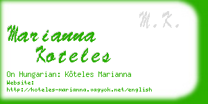 marianna koteles business card